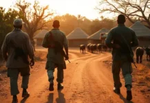 Centrafrique : la milice d’autodéfense Azandé accuse les mercenaires russes du groupe Wagner et le député Lambert Akovourou d’avoir armé illégalement les éleveurs Peuls dans le Haut-Mbomou Image d'illustration des miliciens Azandé dans le campement des éleveurs Peuls